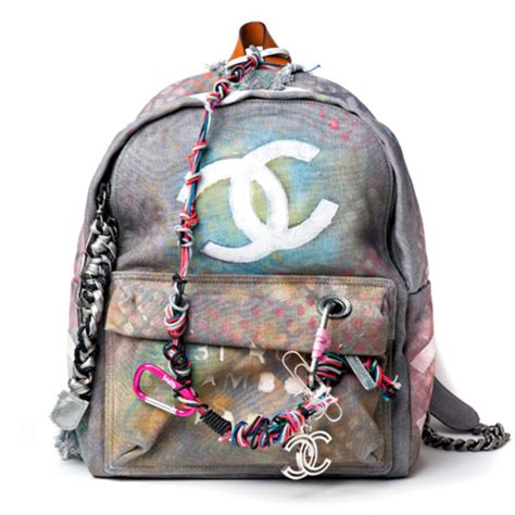 backpack chanel graffiti|vintage chanel backpacks.